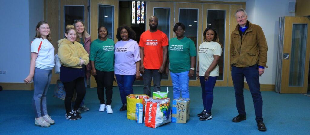 Food donations to the Anglican church in Beeston Leeds. 2023